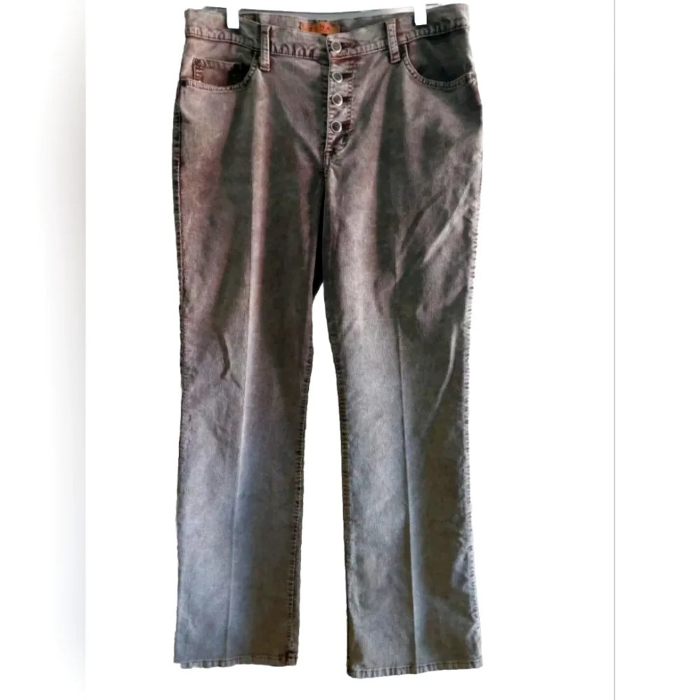 Vintage Micro Corduroy Bootcut pants Exposed Buttonfly 90s Y2K 12 Brown